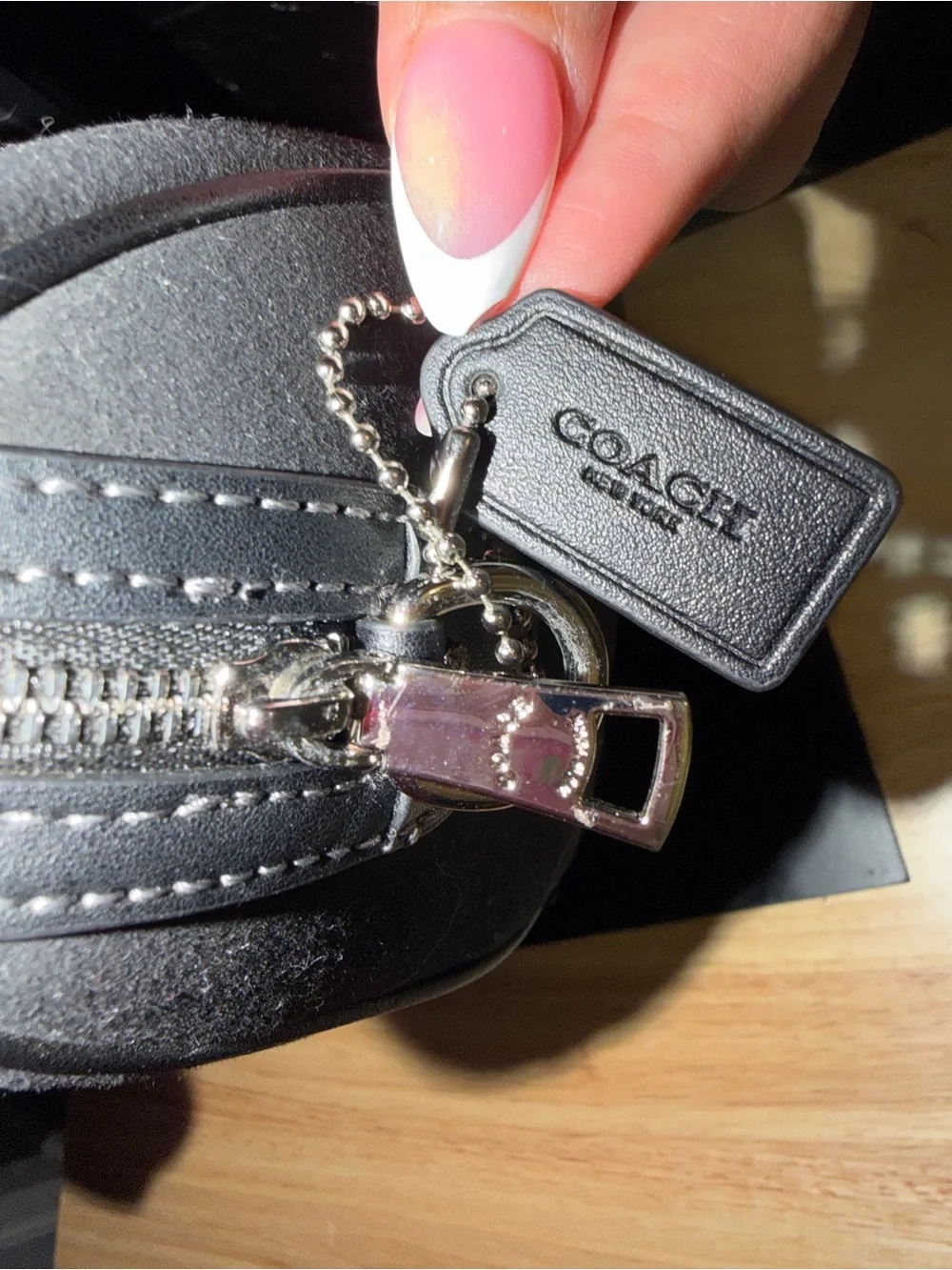 Coach Black Mini Satchel Bag - Signature Hardware